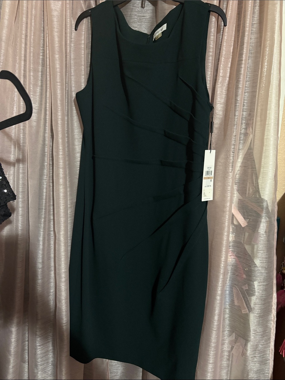 Calvin Klein Black Sleeveless Midi Dress